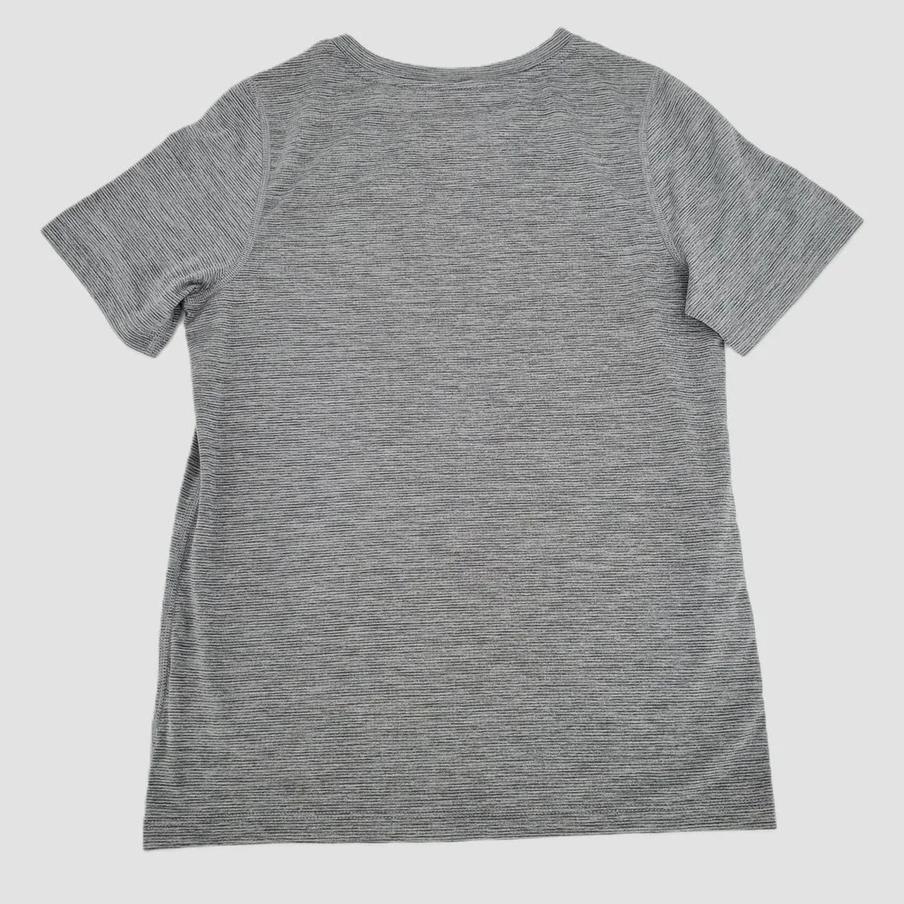 DSG Boys Size Small Movement Tee Dark Gray Heather Stripe‎ Athletic Lightweight